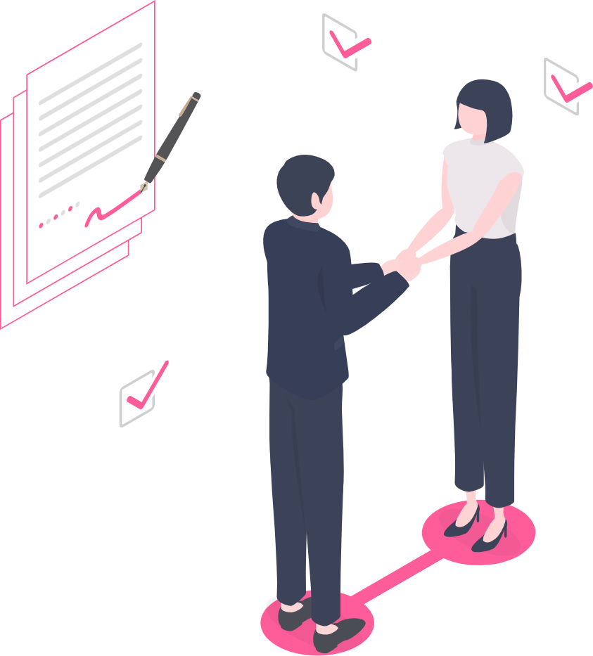 握手のイラスト